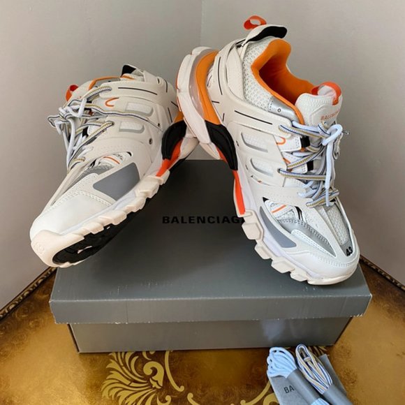 NEW Balenciaga Track White Orange - Picture 5 of 8